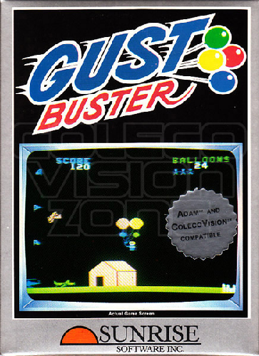 Gust Buster box art for Colecovision